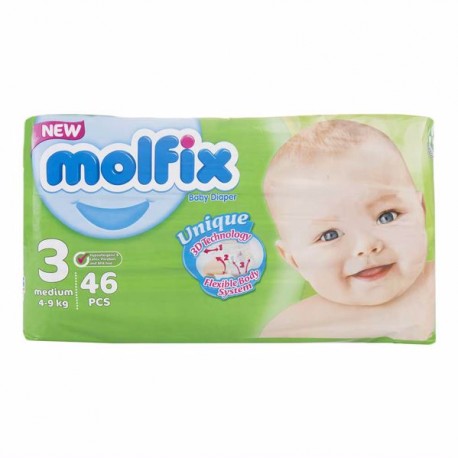پوشک بچه مولفیکس سایز 3 بسته 38 عددی