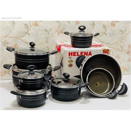 سرویس قابلمه و تابه زنبوری 14 پارچه هلنا