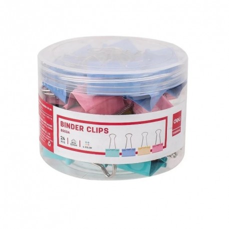 گیره کاغذ دلی مدل 32mm مجموعه 24 عددی - 8553A